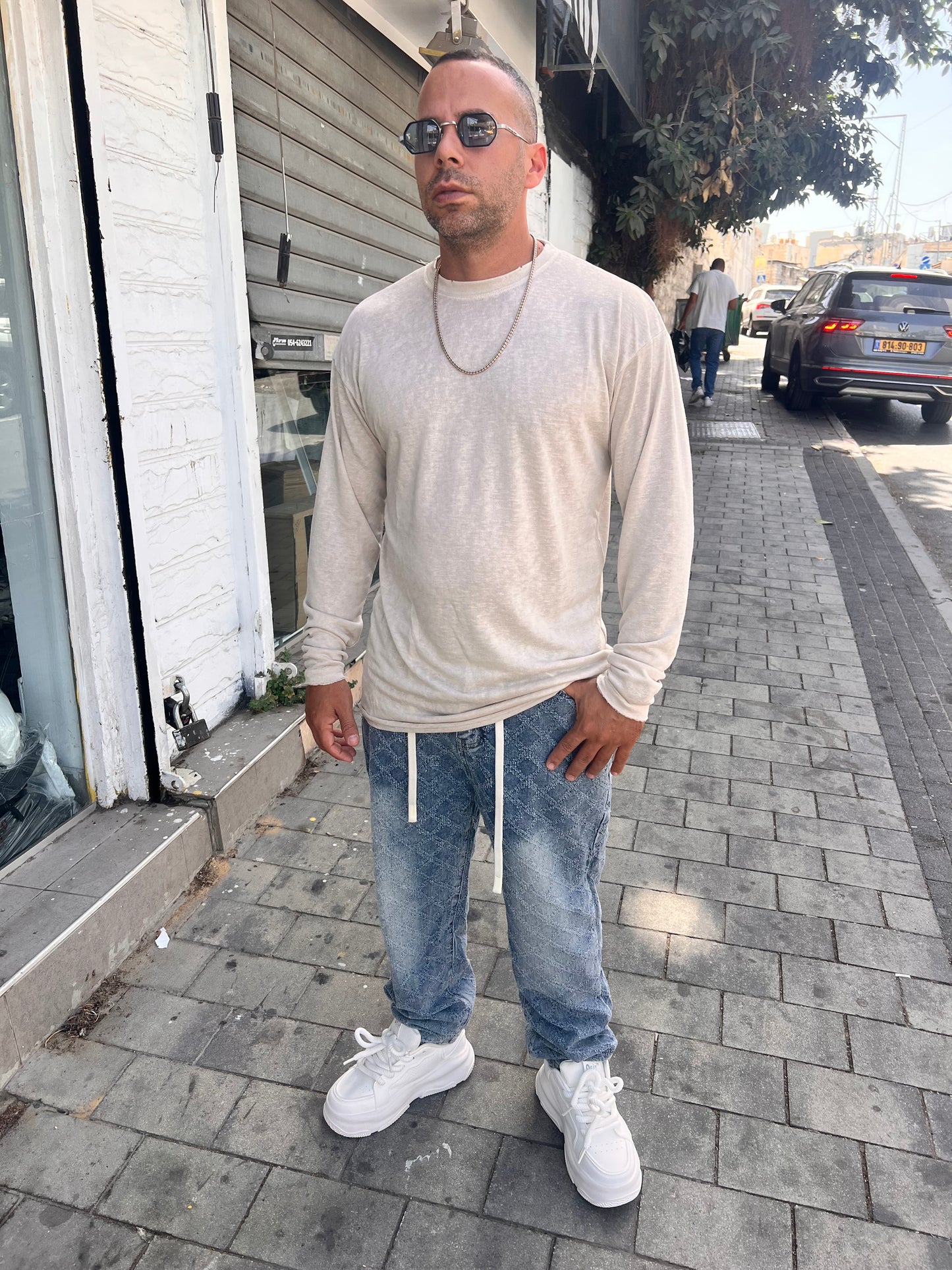 חולצת טי פשתן כאמל