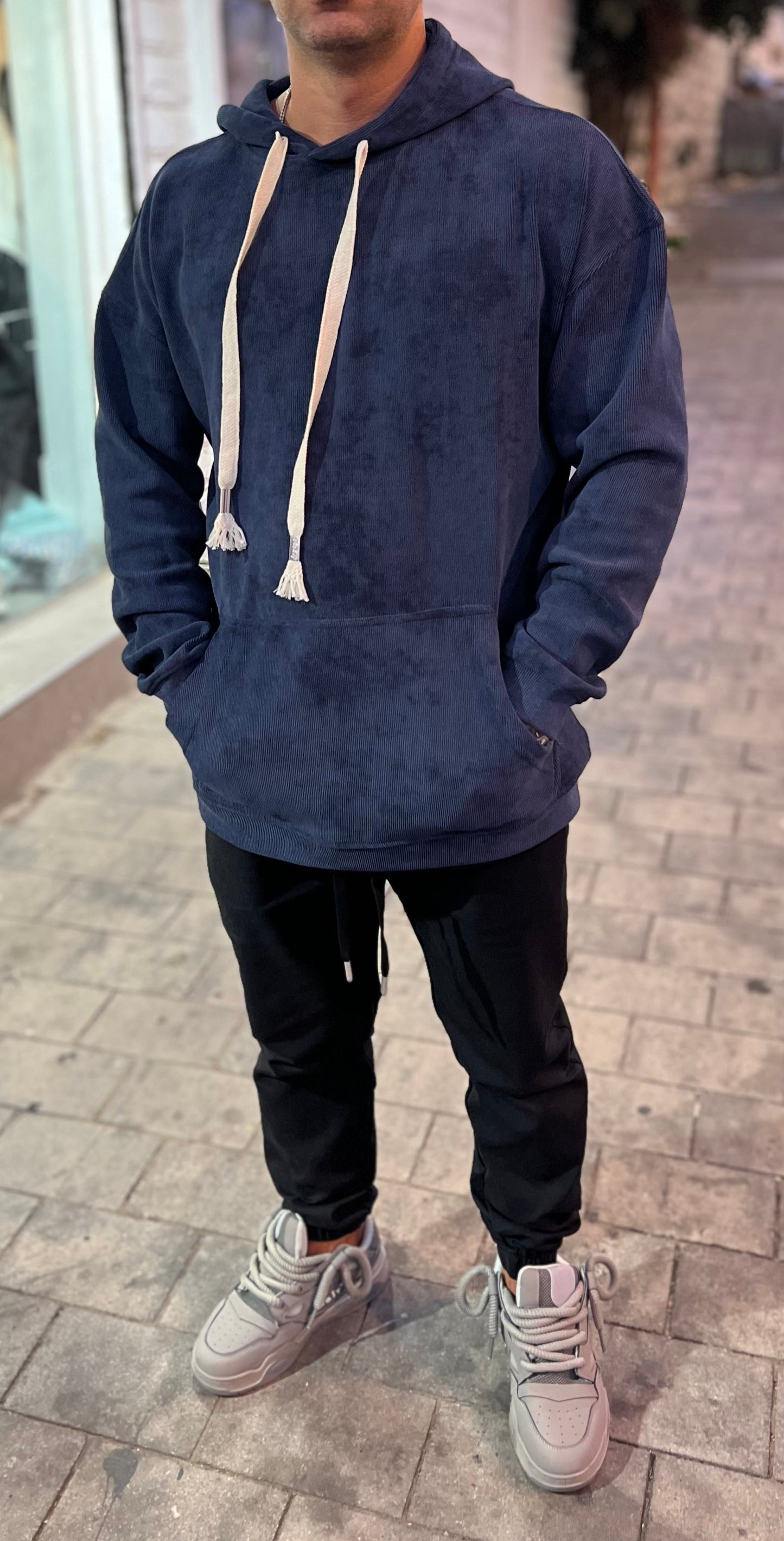 קפוצ׳ון קורדרוי כחול נייבי