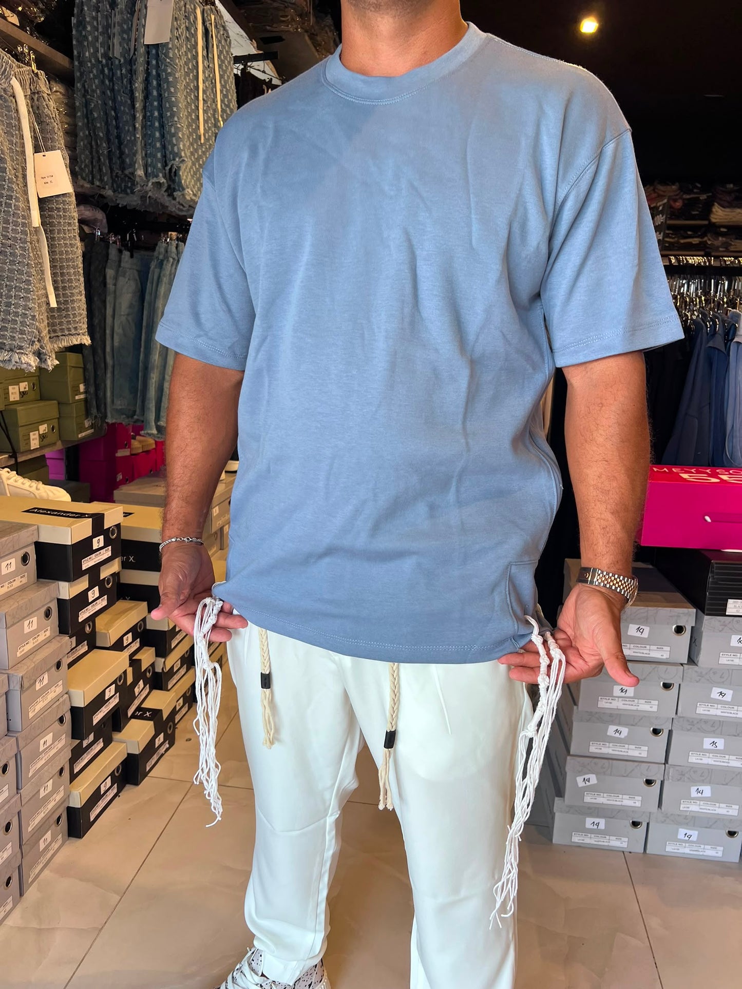 חולצה ציצית צבע ג׳ינס