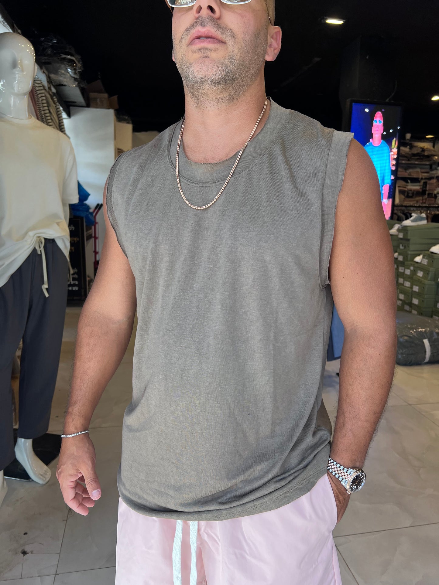 גופית פלאם מראה פשתן חום