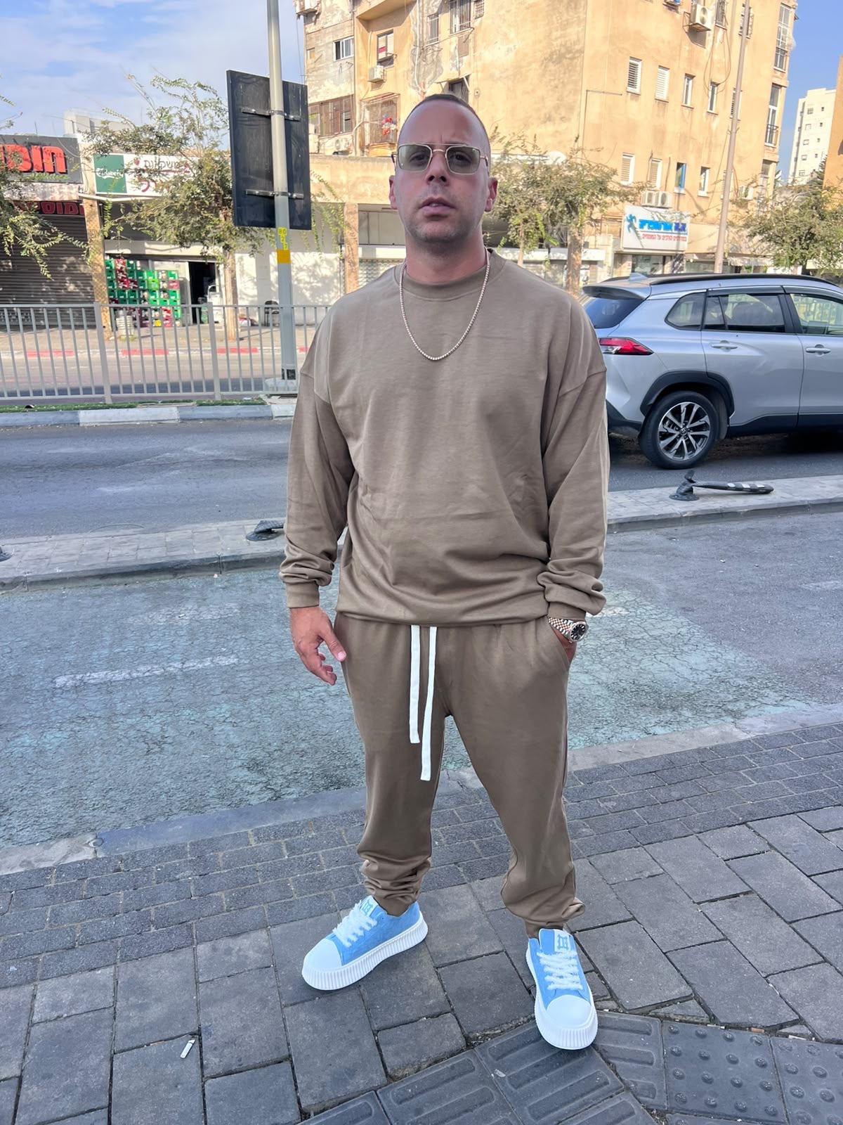 חליפת טרנינג נילי צבע חרדל