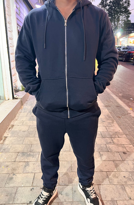 חליפות קפוצ'ון רוכסן כחול נייבי