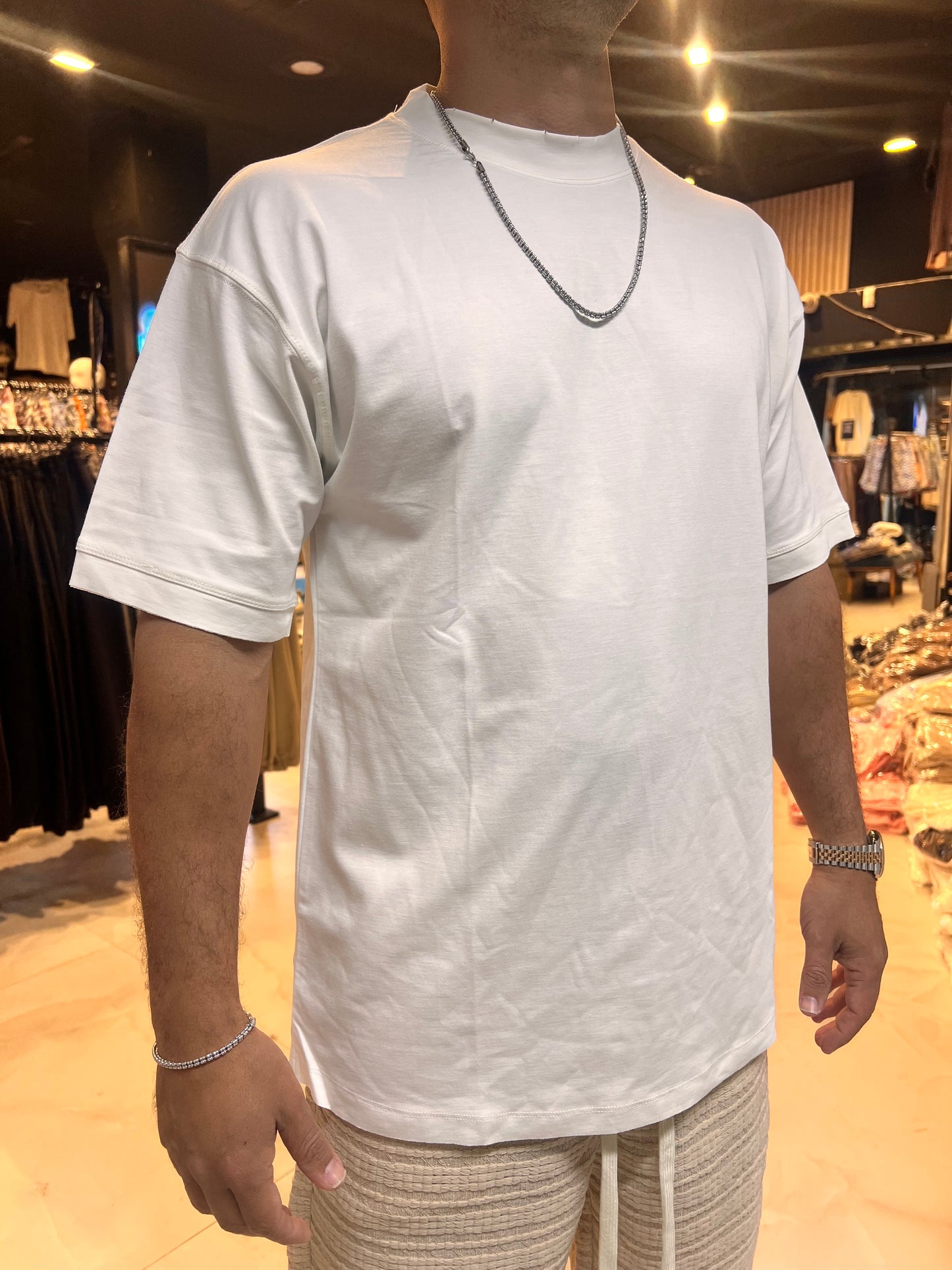טישרט מרצרייז לבן