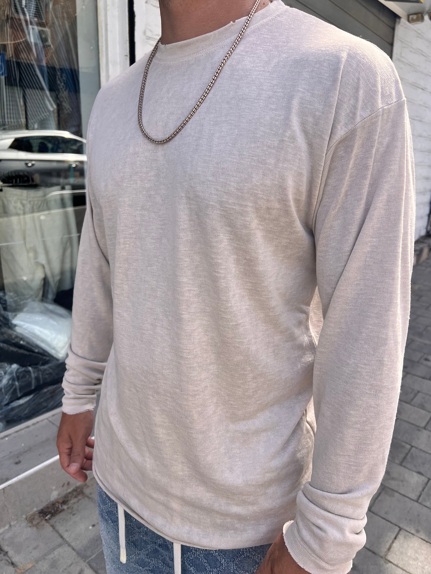 חולצת טי פשתן כאמל