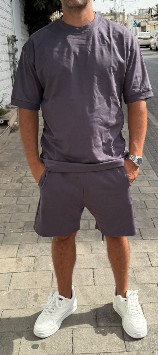 חליפה מנגט ביד אפור