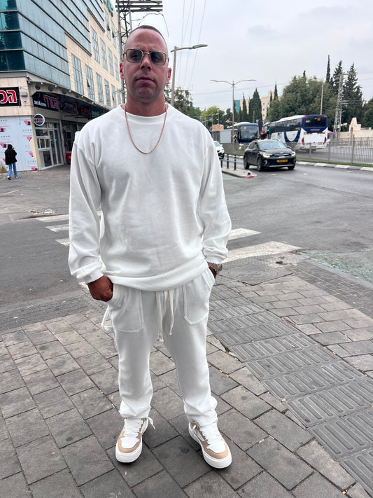 חליפת קורדרוי לבנה
