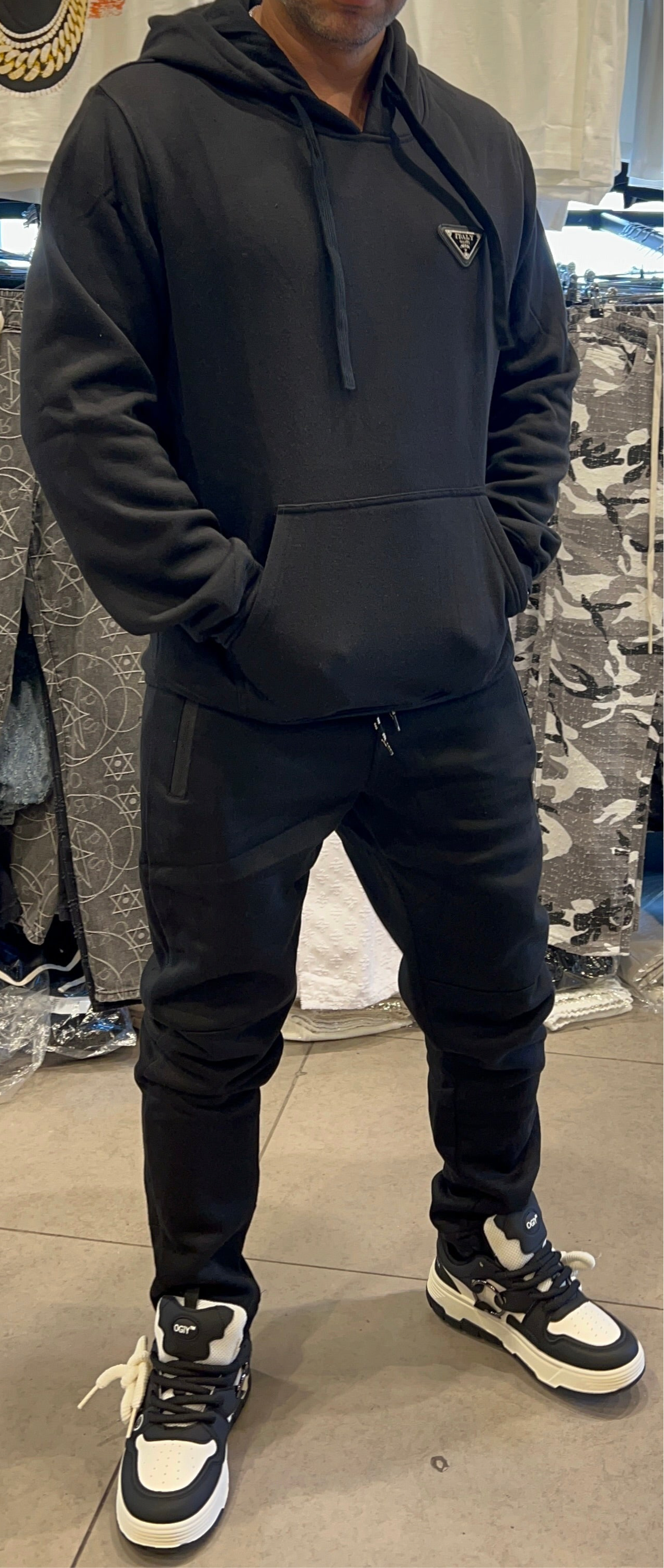 חליפת טרנינג Italy שחור