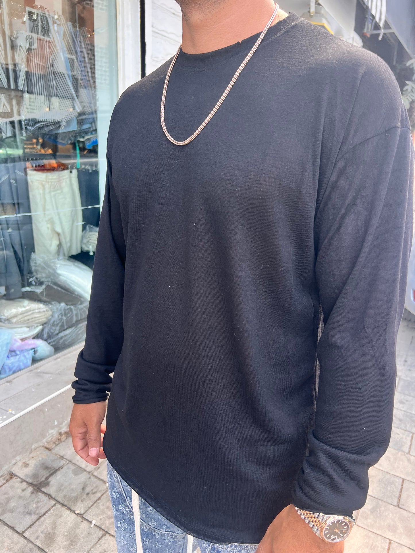 חולצת טי פשתן שחור