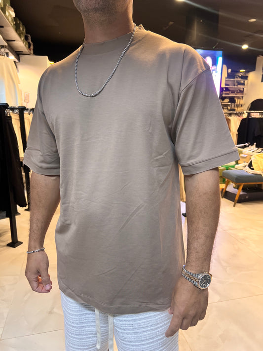 טישרט בד מרצרייז חום