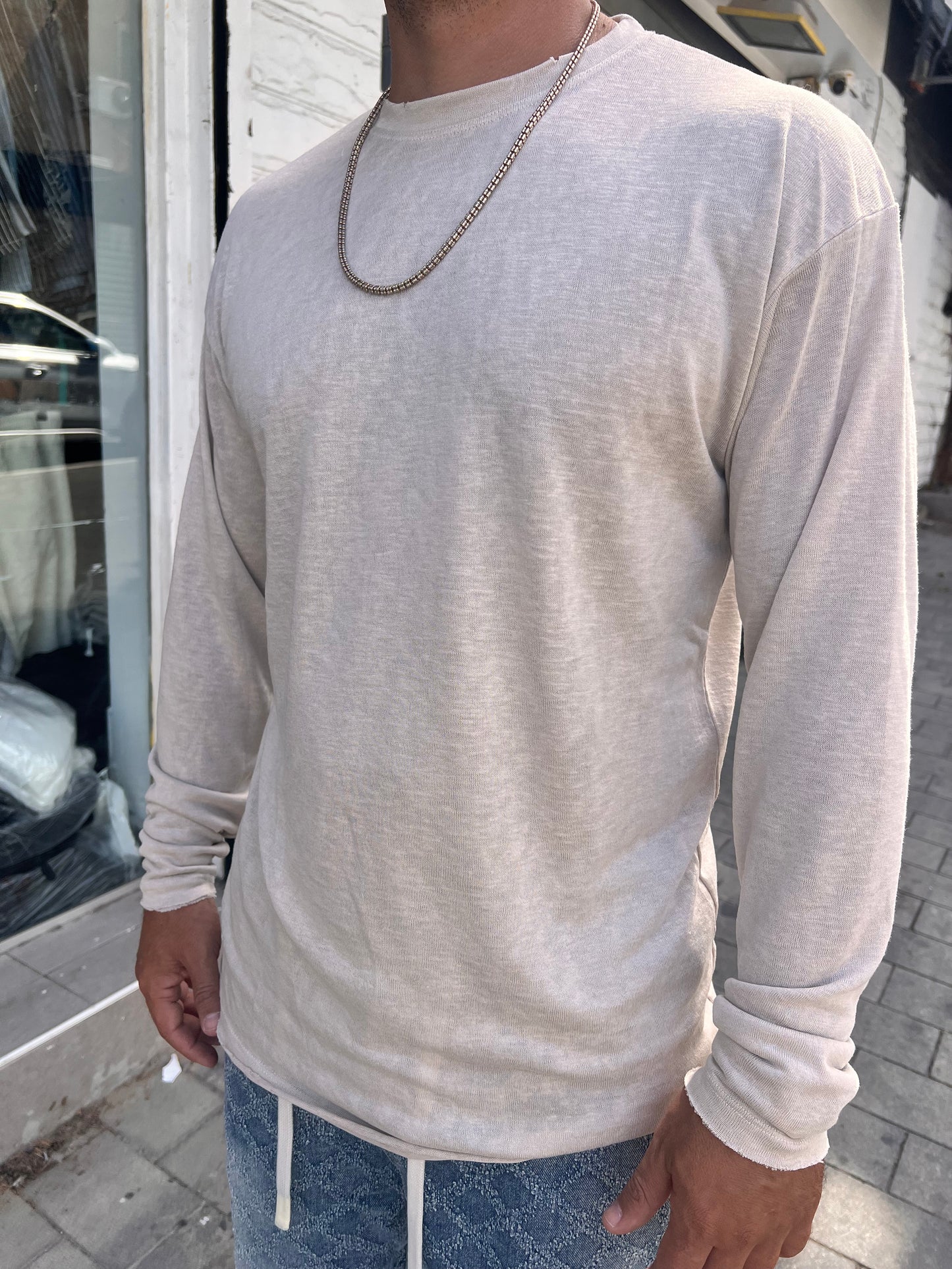 חולצת טי פשתן כאמל