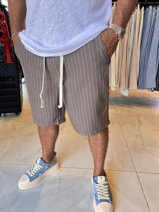 מכנס פסים מוקה