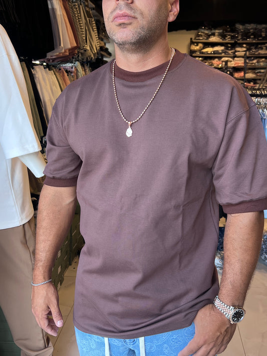טישרט מילאנו מנג׳ט חום כהה