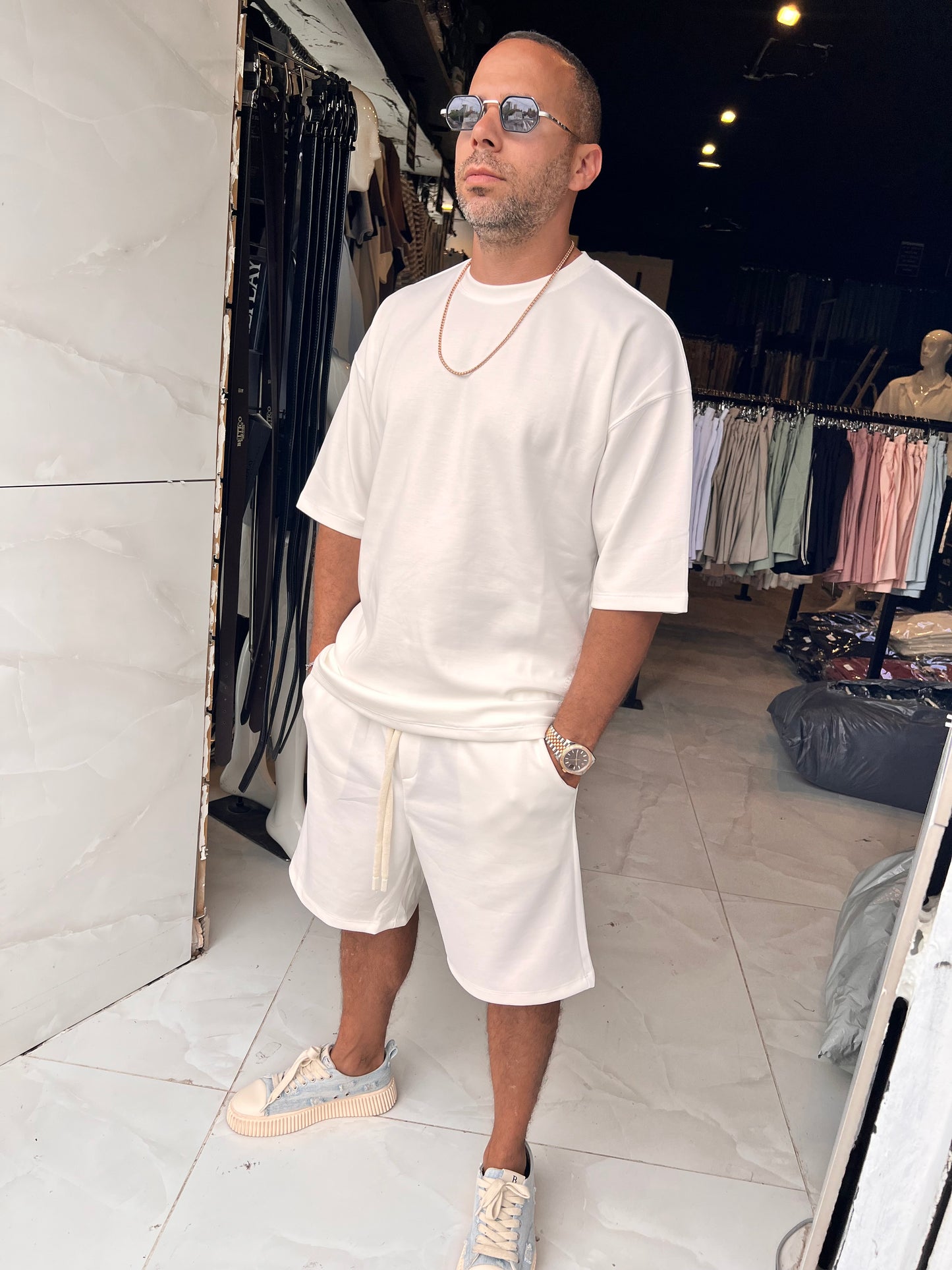 חליפת דובאי לבן new