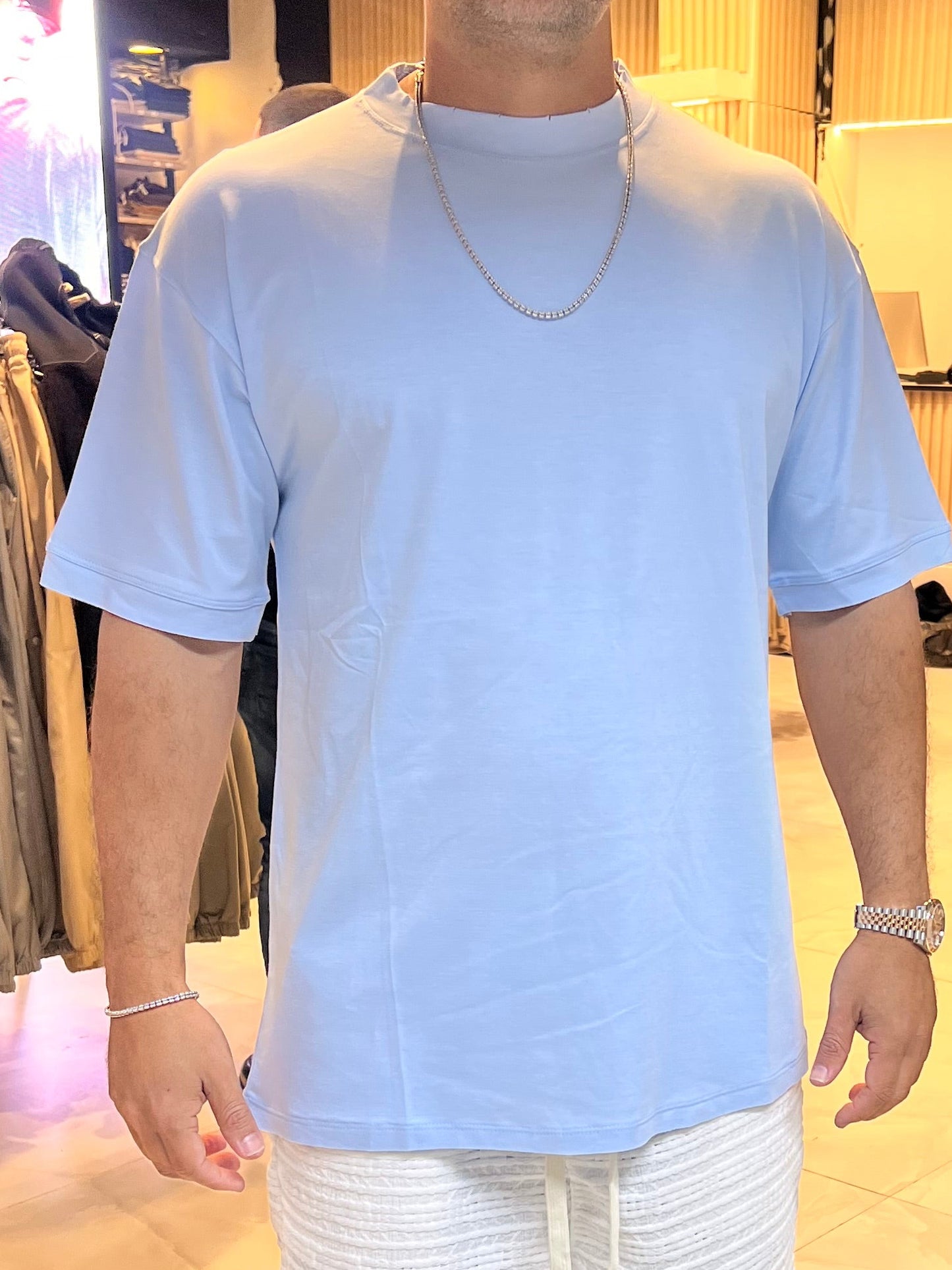טישרט מרצרייז תכלת