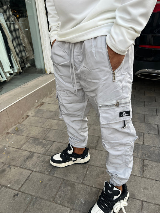 ‎דגמ״ח ניילון רוכסנים צבע אפור בהיר׳