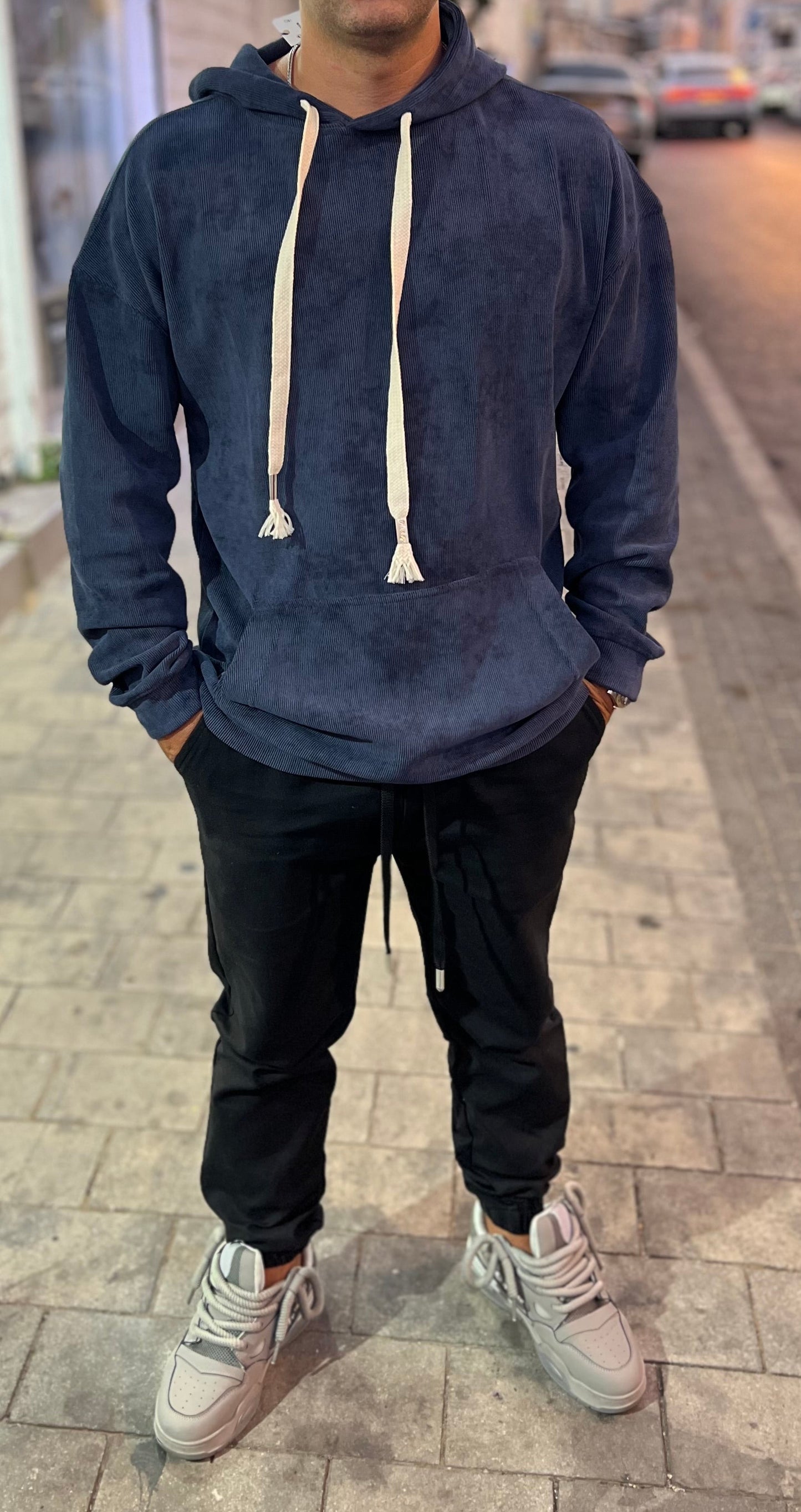 קפוצ׳ון קורדרוי כחול נייבי