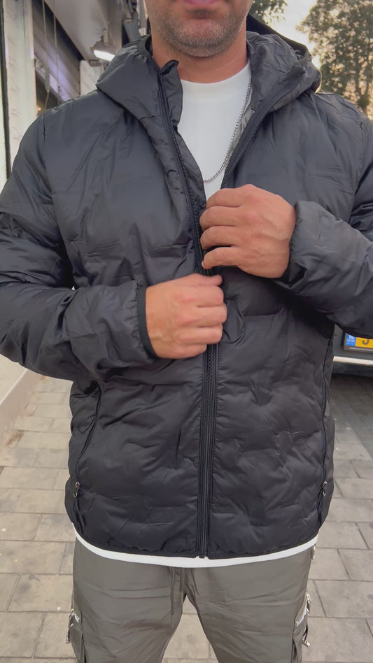 מעיל רוח צבע שחור